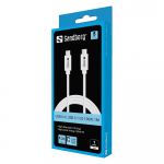 Kaabel Sandberg G2 136-53, USB-C male, 100 cm, valge v., 100 W