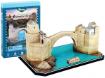 3D-pusle Mostar Bridge, 41 cm x 24.5 cm, 64 tk, mitmev&auml;rviline