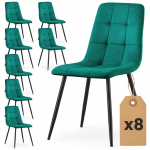 Toolide komplekt Akord Furniture Factory Nero, matt, green bottle v., 43.5 cm x 45.5 cm x 87 cm, 8 tk