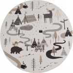 Vaip sise Ayyildiz Coco Forest Adventure, hall v./pruun v./helebeež, 120 cm x 120 cm