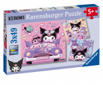 Pusle 3in1 Ravensburger Hello Kitty Kuromi On Tour, 21 cm x 21 cm, 147 tk, mitmev&auml;rviline