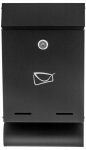Postkast Lean 26731, must v., 6 cm x 18.5 cm x 32.5 cm
