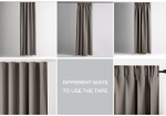Pimendav kardin Restilo Pleat Blackout, liivakarva pruun v., 140 cm x 245 cm (kahjustatud pakend)