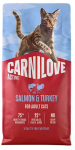 Kuiv kassitoit Carnilove Active Salmon & Turkey, kalkun/l&otilde;he, 6 kg