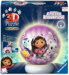 3D-pusle Ravensburger Gabbys Dollhouse Ball Night Light, 13 cm x 13 cm, 72 tk, mitmev&auml;rviline