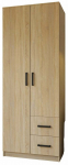Riidekapp Simple, sonoma tamm v., 52 cm x 80 cm x 205 cm