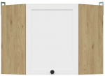 Rrippuv k&ouml;&ouml;gikapp nurga Junona Line, valge v./bernstein oak v., 60 cm x 60 cm x 57.3 cm