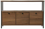 Konsoollaud Nordure Solace, must v./p&auml;hklipuu v., 30 cm x 120 cm x 77 cm