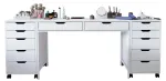 Tualettlaud Kalune Design Duru 1600-55, valge v., 77.4 cm x 200 cm x 55 cm