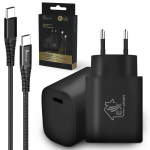 Telefoni laadija Extralink Smart Life CAB-CHAR-SET02, USB Type C, must v., 18 W