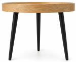 Kohvilaud Akord Furniture Factory Picco, pruun v./must v., 40 cm x 40 cm x 40 cm