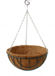 Rippuv lillepott Garden Center HB2303, metall/kookoskiud, pruun v./roheline v.