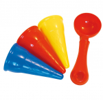 Liivakasti m&auml;nguasjade komplekt Adriatic Ice Cream Molds, mitmev&auml;rviline, 4 tk