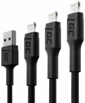 Juhe Green Cell KABGCSET04, Lightning/USB, 120 cm, must