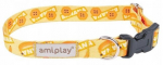 Kaelarihm koertele Amiplay Be Happy, kollane, 200 - 350 mm x 15 mm, 20-35