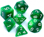 T&auml;ringud Rebel RPG Dice Set - Green and Yellow
