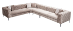 Nurgadiivan Hanah Home Como 569HLN1305, hele pruun v., vasak, 310 x 270 cm x 73 cm