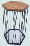 Kohvilaud Kalune Design Cetrus, must v./p&auml;hklipuu v., 40 cm x 35 cm x 62 cm