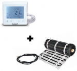 K&uuml;ttematt Warmset Black + Programmable Thermostat WTH51.36 08-00484, 0.5 m x 6 m, 3 m&sup2;, 450 W