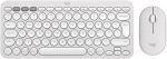 Juhtmevaba klaviatuuri ja hiire komplekt Logitech Pebble 2 Combo, EN, valge v.