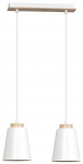Valgusti rippuv Emibig Bolero 2, E27, 2 x 15 W, valge v.