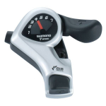 K&auml;iguvahetuse nupp, parempoolne Shimano Tourney SL-TX50 7-speed ESLTX50R7AT, plastik, must v./hall v.