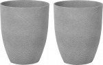 Lillepottide komplekt Beliani Croton, tsement, &Oslash; 35 cm, hall v., 2 tk