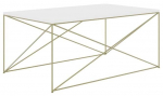 Kohvilaud ADRK Dante, kuldne v./valge v., 100 cm x 60 cm x 43 cm