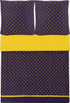 Voodipesukomplekt Beliani Wallingford, kollane v./violetne v., 80 x 80 cm, 155 x 220 cm