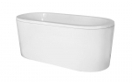 Vann, teisaldatav Besco Victoria, 160 cm x 75 cm x 63.5 cm, ovaalne, valge