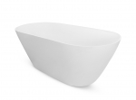 Vann, teisaldatav Besco Moya Matt, 160 cm x 70 cm x 57 cm, ovaalne, kuldne/valge