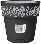 Lillepott Stefanplast Gaia 88603, plastik, must v.