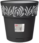 Lillepott Stefanplast Gaia 88603, plastik, &Oslash; 30 cm, must v.