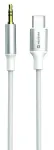 Audio adapter Swissten 73502310 USB Type-C Male, 3.5 mm Male, 1.5 m, valge v.