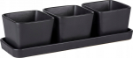 Serveerimiskomplekt Wenko, 300 ml, 10 cm x 10 cm x 7 cm, must v., keraamiline
