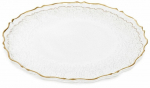 Serveerimistaldrik Homla Lisala 217717, &Oslash; 29 cm, l&auml;bipaistev v./kuldne v., klaas