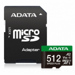 M&auml;lukaart Adata Speed Plus UD512GUI3V30A2SP-RA1, 512 GB, 180 Mb/s - 160 Mb/s