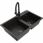 K&ouml;&ouml;givalamu Mexen Tomas, graniit, 80 cm x 50 cm x 19 cm, kuldne/must