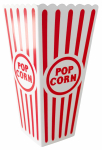 Serveerimiskauss Zyle Pop Corn ZYPOPBOX1, 1100 ml, 10 cm x 10 cm x 19.5 cm, valge v./punane v., pol&uuml;prop&uuml;leen (pp)