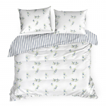 Voodipesukomplekt Raya PTE-213, sinine v./valge v., 70 x 80 cm, 160 x 200 cm, 3 os.
