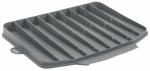 N&otilde;udekuivatusresti alus Metaltex, 40 cm x 33 cm x 3 cm, kumm, hall v.