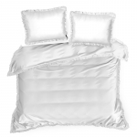 Voodipesukomplekt D91 Ruffles, valge v., 70 x 80 cm, 200 x 220 cm, 3 os.