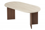 S&ouml;&ouml;gilaud Nordure Sablin, travertine v./milano walnut v., 90 cm x 180 cm x 75 cm