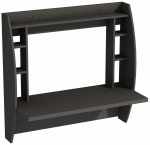 Kirjutuslaud ja riiul Kalune Design Buglem, 55 cm x 123.6 cm, 120 cm, must v.