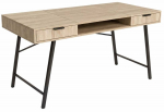 Kirjutuslaud sahtlitega Akord Furniture Factory Arden, 120 cm x 50 cm, 80.5 cm, must v./sonoma tamm v.