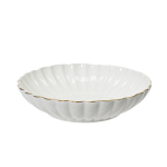 S&uuml;gav taldrik prae Home4you Shell, 20 cm x 20 cm x 4.5 cm, kuldne v./valge v.