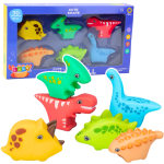 Vannitoa m&auml;nguasjade komplekt Lean Toys Dinosaurs, mitmev&auml;rviline, 6 tk