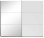 Riidekapp Neo, valge v., 64 cm x 251 cm x 216 cm, peegliga