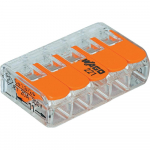 Klemm Wago 221-415/5, 450 V, oranž, 5 tk