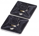 Kaablihoidik Haupa Self Adhesive Sockets 262161, 19 x 19 mm, 100 tk, must